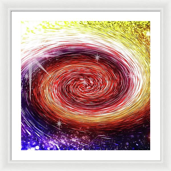 Rainbow Sparkle Swirl - Framed Print