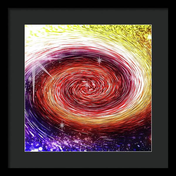 Rainbow Sparkle Swirl - Framed Print