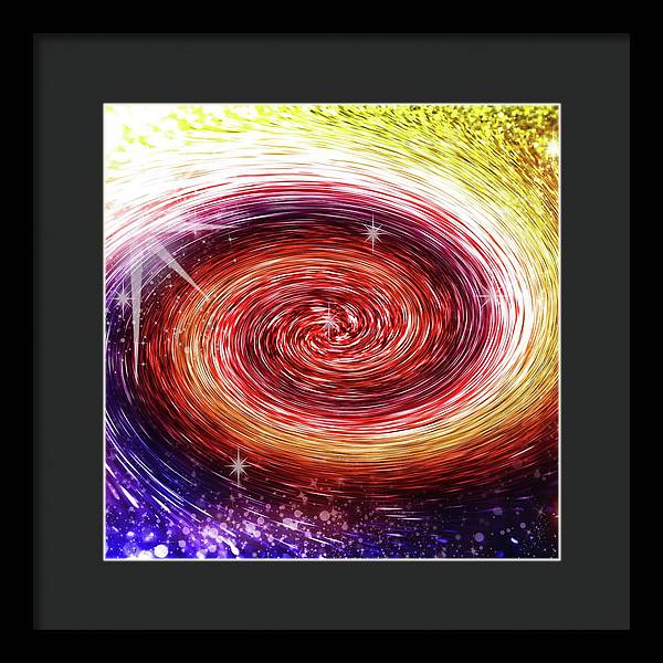 Rainbow Sparkle Swirl - Framed Print