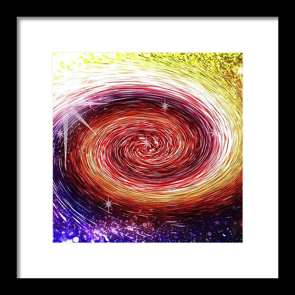 Rainbow Sparkle Swirl - Framed Print