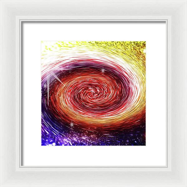 Rainbow Sparkle Swirl - Framed Print