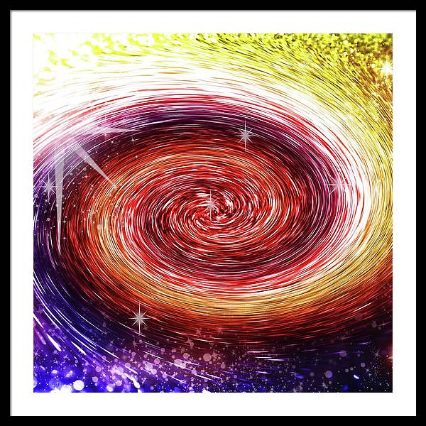 Rainbow Sparkle Swirl - Framed Print