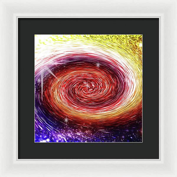 Rainbow Sparkle Swirl - Framed Print