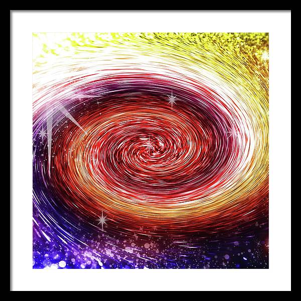 Rainbow Sparkle Swirl - Framed Print