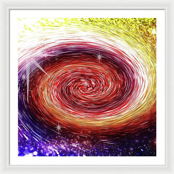 Rainbow Sparkle Swirl - Framed Print