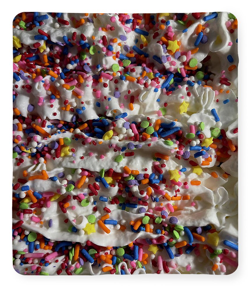 Rainbow Sprinkles On Whipped Cream - Blanket