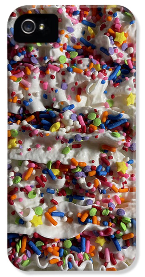Rainbow Sprinkles On Whipped Cream - Phone Case