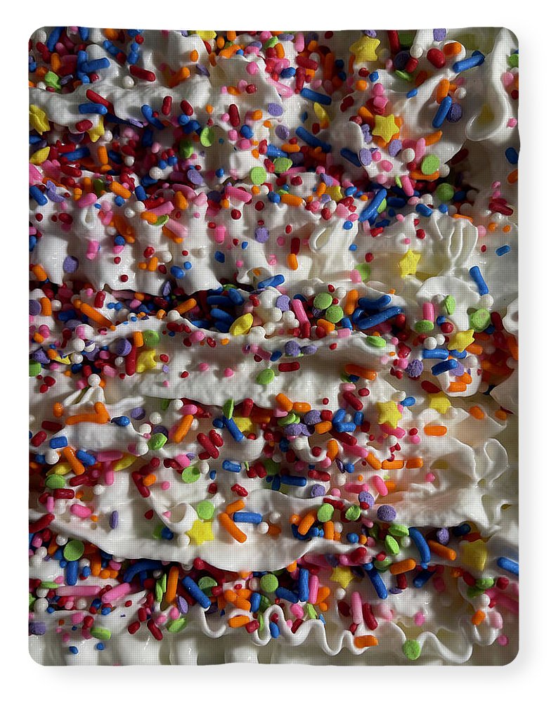 Rainbow Sprinkles On Whipped Cream - Blanket