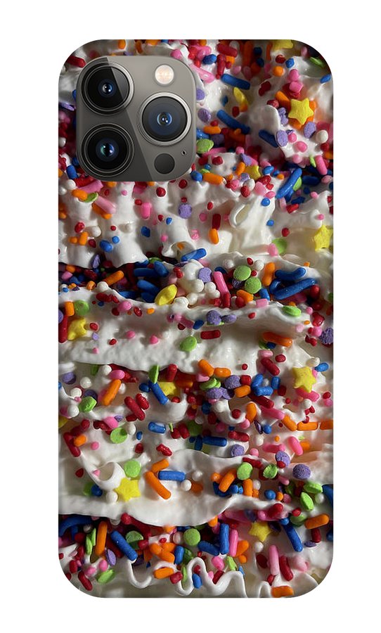 Rainbow Sprinkles On Whipped Cream - Phone Case