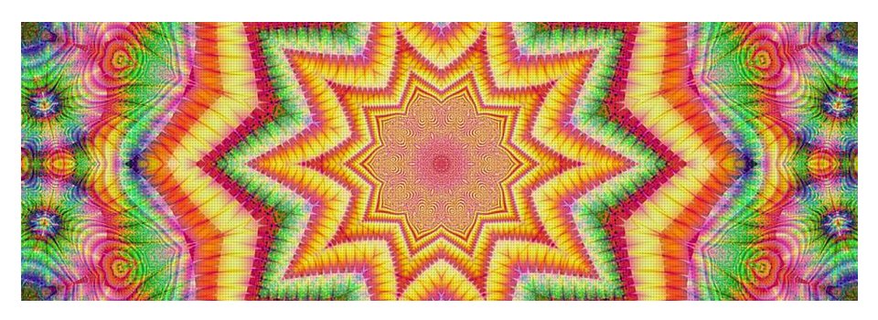 Rainbow Star Fractal Kaleidoscope - Yoga Mat