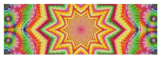 Rainbow Star Fractal Kaleidoscope - Yoga Mat