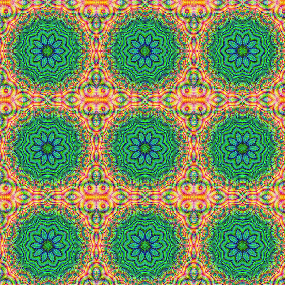 Rainbow Fractal Kaleidoscope Digital Image Download