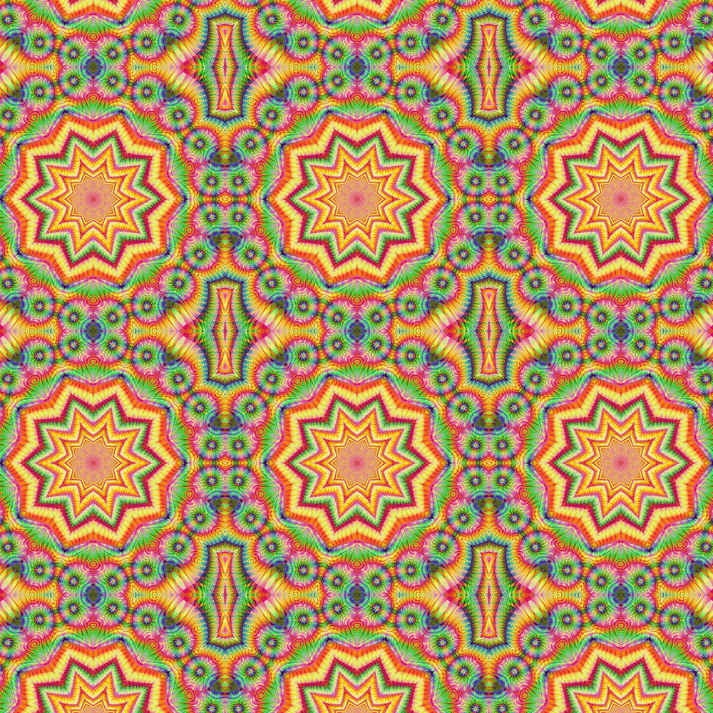 Rainbow Star Fractal Kaleidoscope Digital Image Download