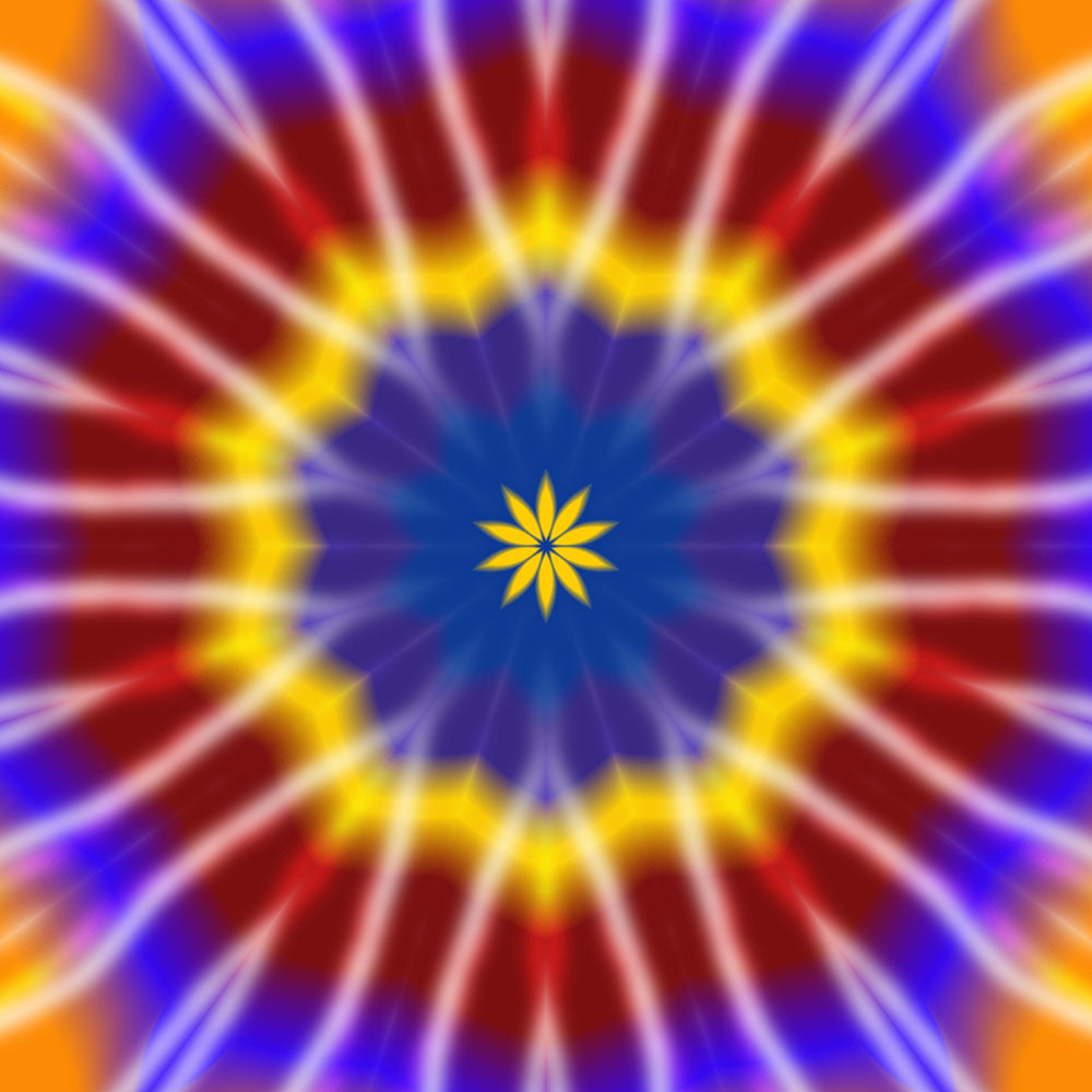 Rainbow Tie Dye Kaleidoscope Digital Image Download