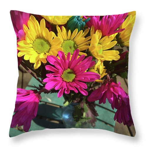 Raw Flowers 1 - Throw Pillow