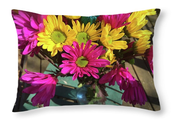 Raw Flowers 1 - Throw Pillow
