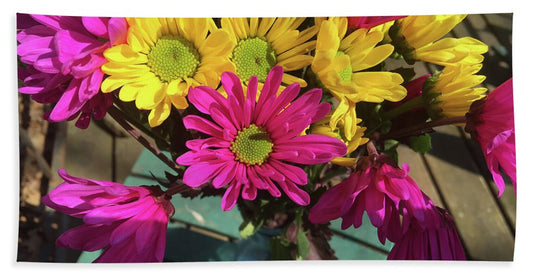 Raw Flowers 1 - Bath Towel