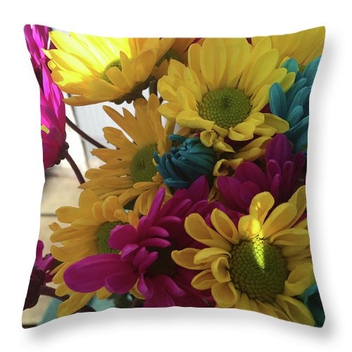 Raw Flowers 2 - Throw Pillow