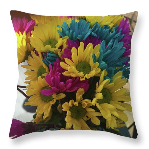 Raw Flowers 3 - Throw Pillow