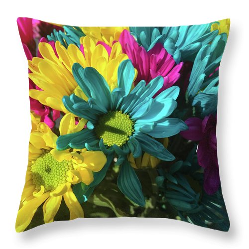 Raw Flowers 4 - Throw Pillow