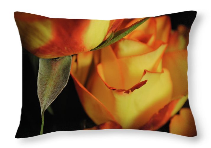 Raw Flowers 6 - Throw Pillow