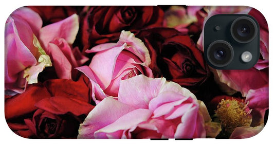 Red and Pink Rose Heads - Phone Case