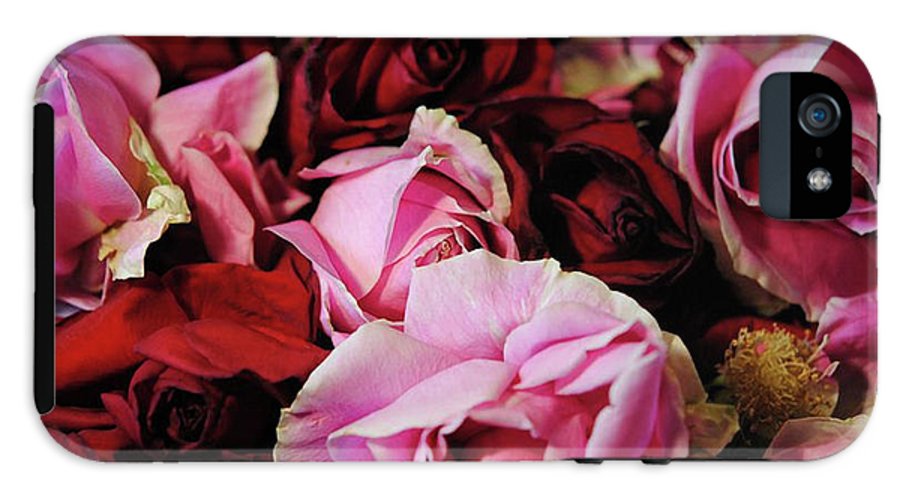 Red and Pink Rose Heads - Phone Case
