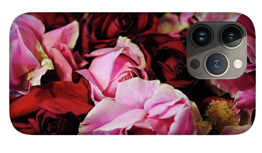 Red and Pink Rose Heads - Phone Case