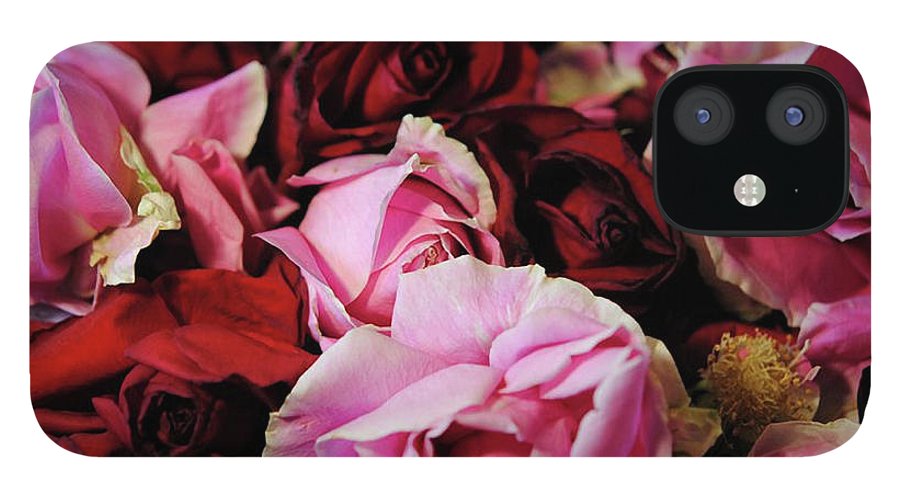 Red and Pink Rose Heads - Phone Case