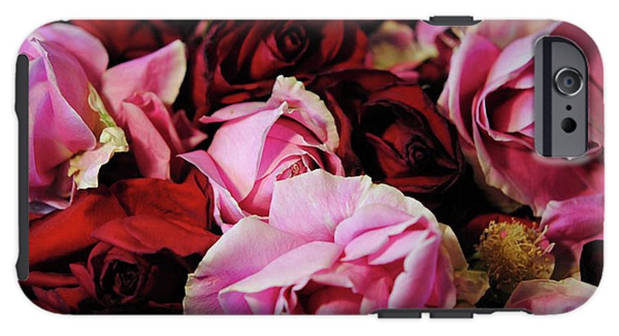 Red and Pink Rose Heads - Phone Case