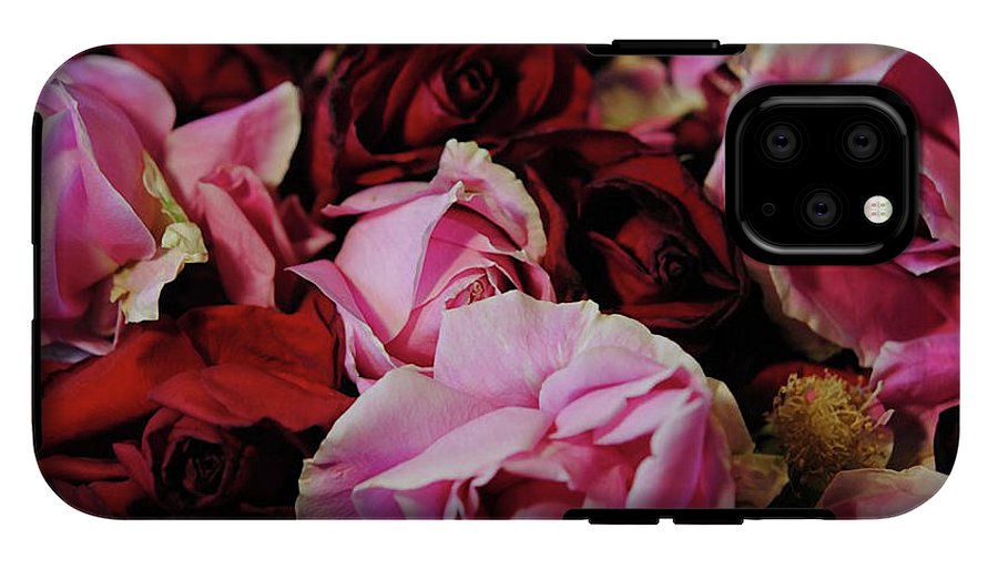 Red and Pink Rose Heads - Phone Case