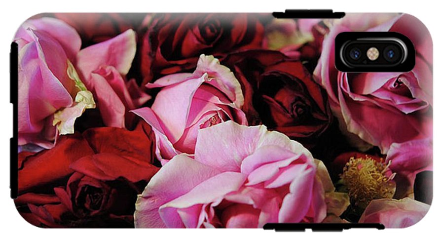 Red and Pink Rose Heads - Phone Case
