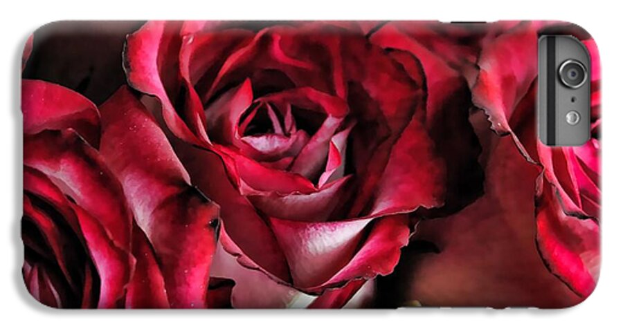 Red and White Rose Bouquet - Phone Case