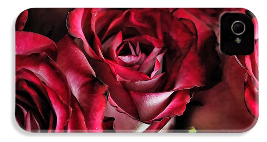 Red and White Rose Bouquet - Phone Case