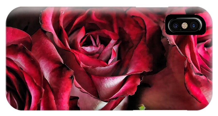 Red and White Rose Bouquet - Phone Case