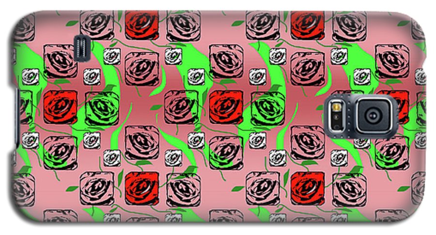 Red and White Roses Pattern On Pink - Phone Case