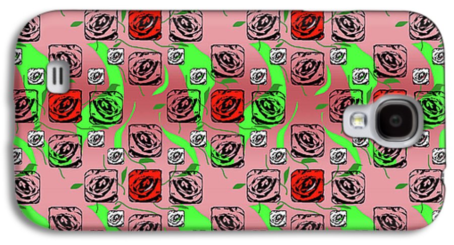 Red and White Roses Pattern On Pink - Phone Case