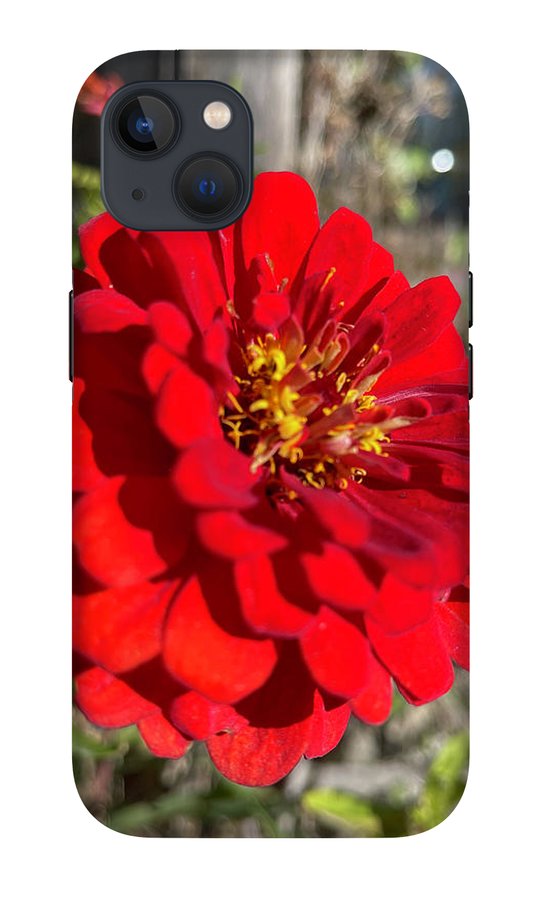 Red Flower In Autumn - Phone Case