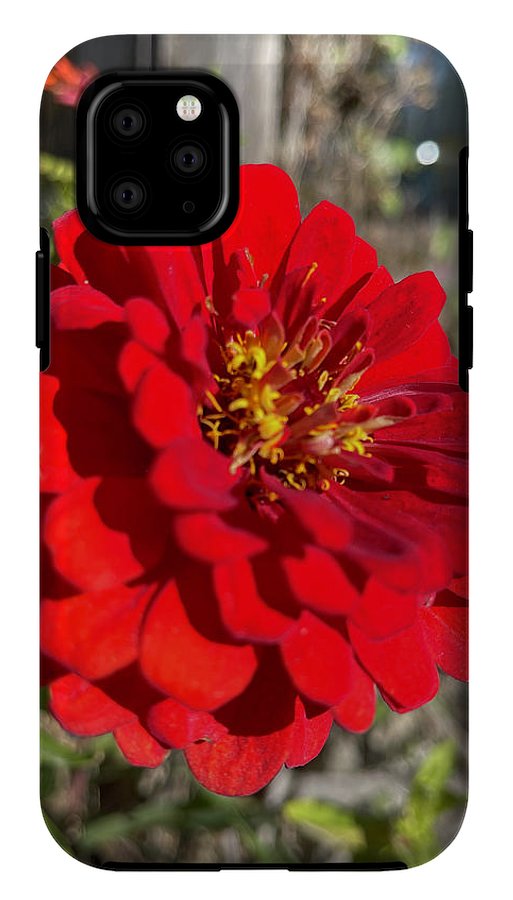 Red Flower In Autumn - Phone Case