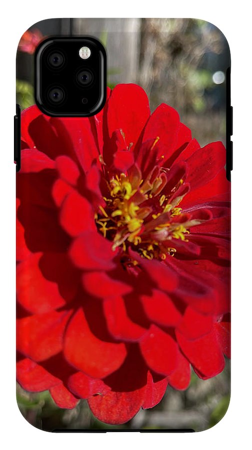 Red Flower In Autumn - Phone Case
