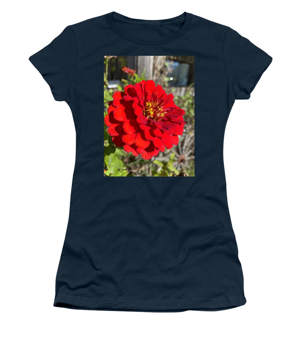 Red Flower In Autumn - Women's T-Shirt