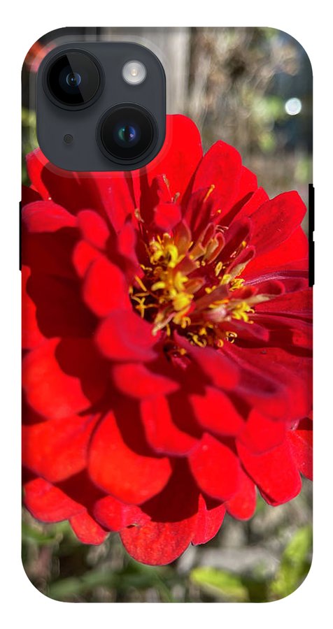 Red Flower In Autumn - Phone Case