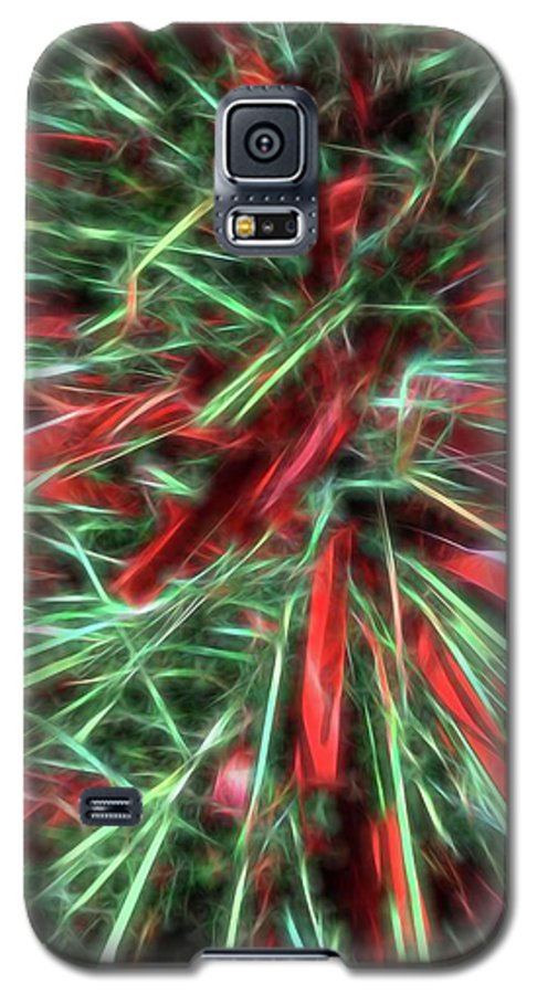Red Green Christmas Garland Abstract - Phone Case