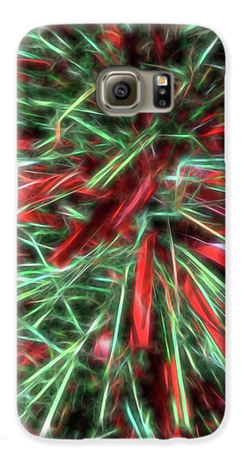 Red Green Christmas Garland Abstract - Phone Case