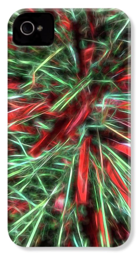 Red Green Christmas Garland Abstract - Phone Case