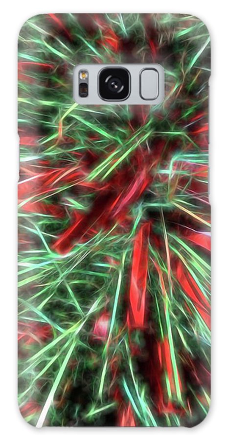 Red Green Christmas Garland Abstract - Phone Case