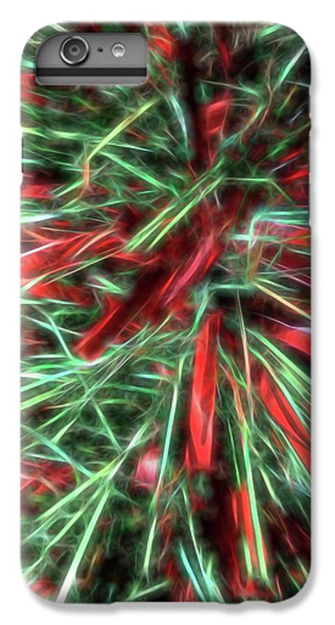Red Green Christmas Garland Abstract - Phone Case