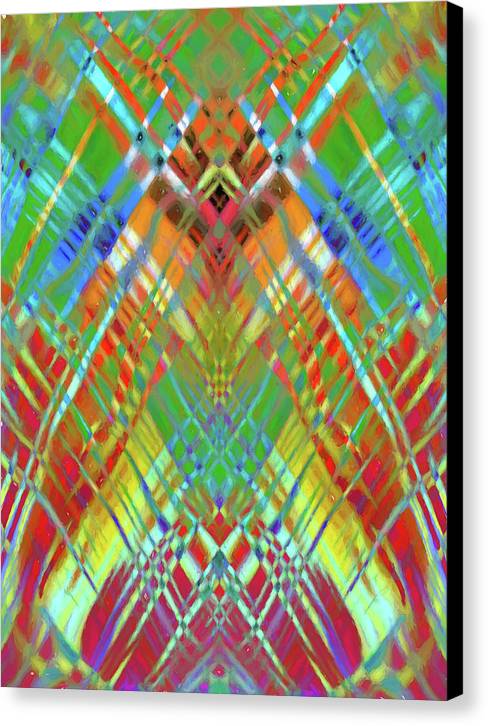 Red Green Freestyle Plaid - Canvas Print
