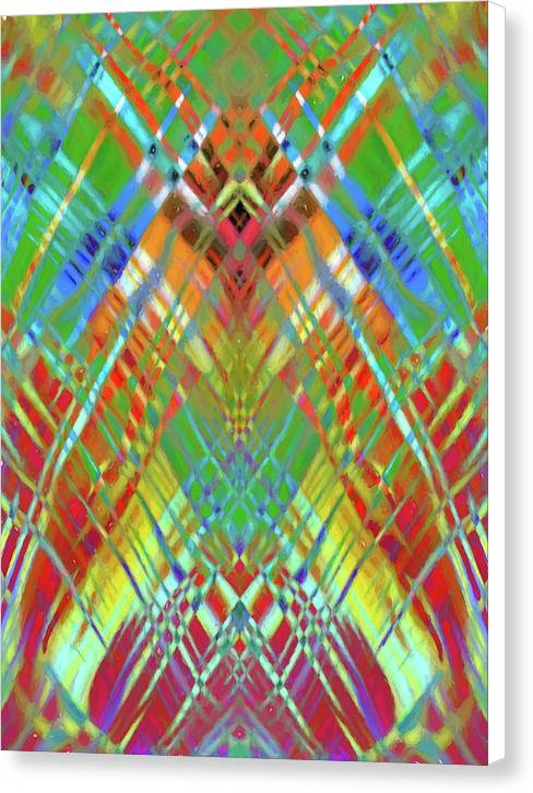 Red Green Freestyle Plaid - Canvas Print