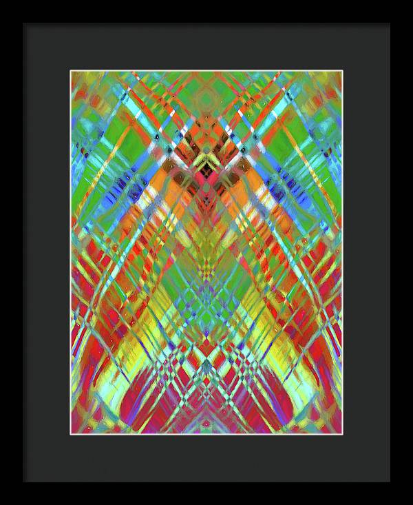 Red Green Freestyle Plaid - Framed Print